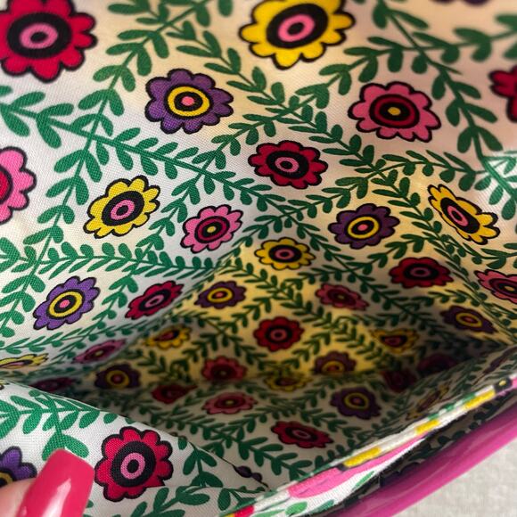 New Retired Vera Bradley Viva La Vera Envelope Wristlet Straw Woven Pink NWT - Picture 7 of 8